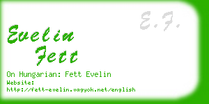 evelin fett business card